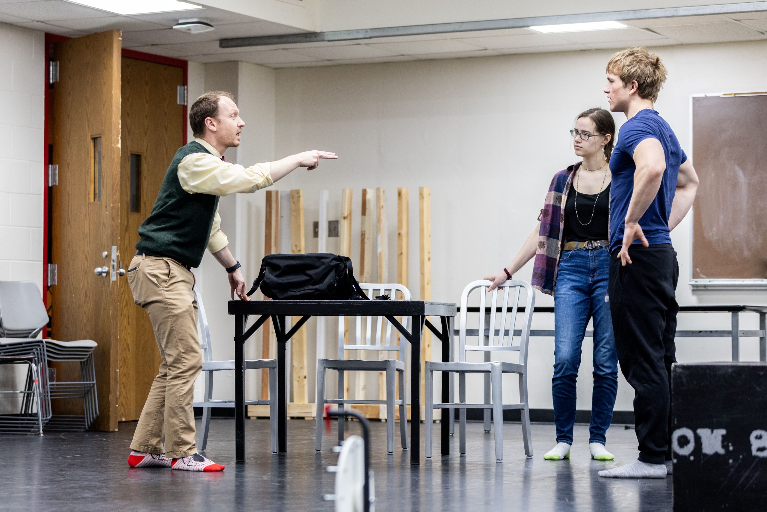 Students in a theatre class